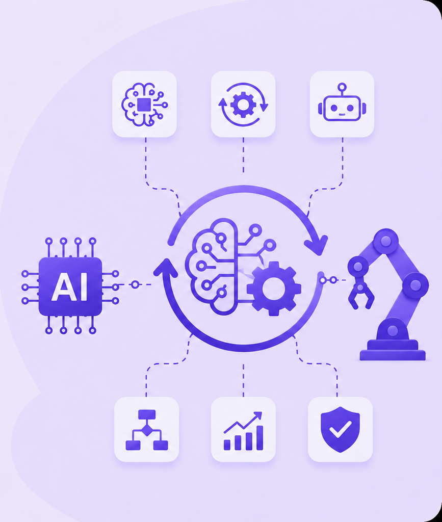 AI & Automation Mobile Background